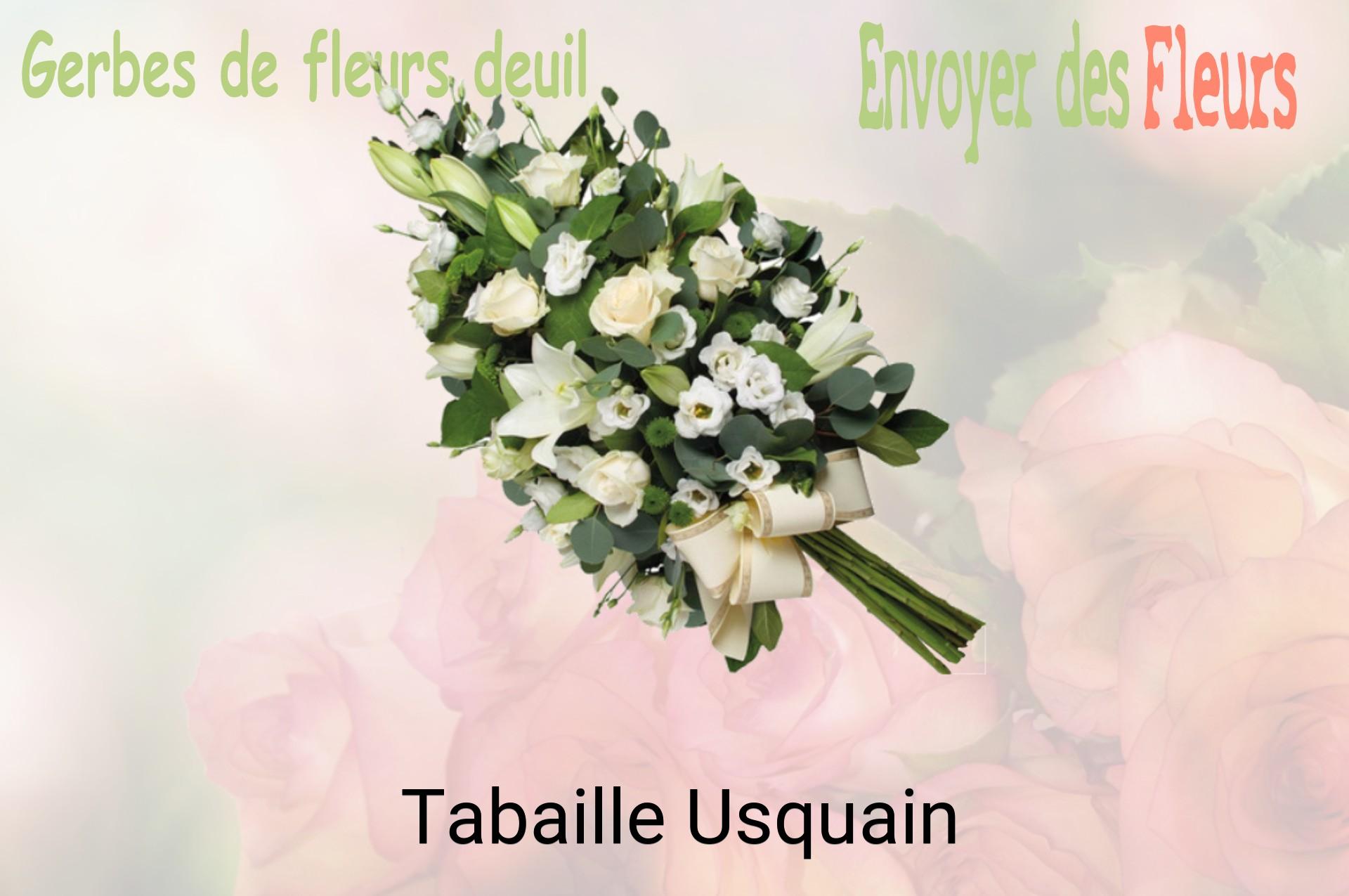Gerbe de fleurs de deuil livrée à Tabaille-Usquain